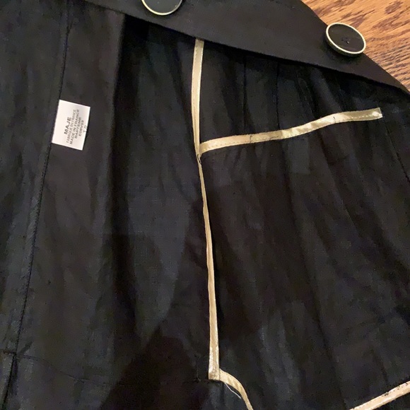 Maje Linen Pleated Smocked Blazer - Picture 5 of 7